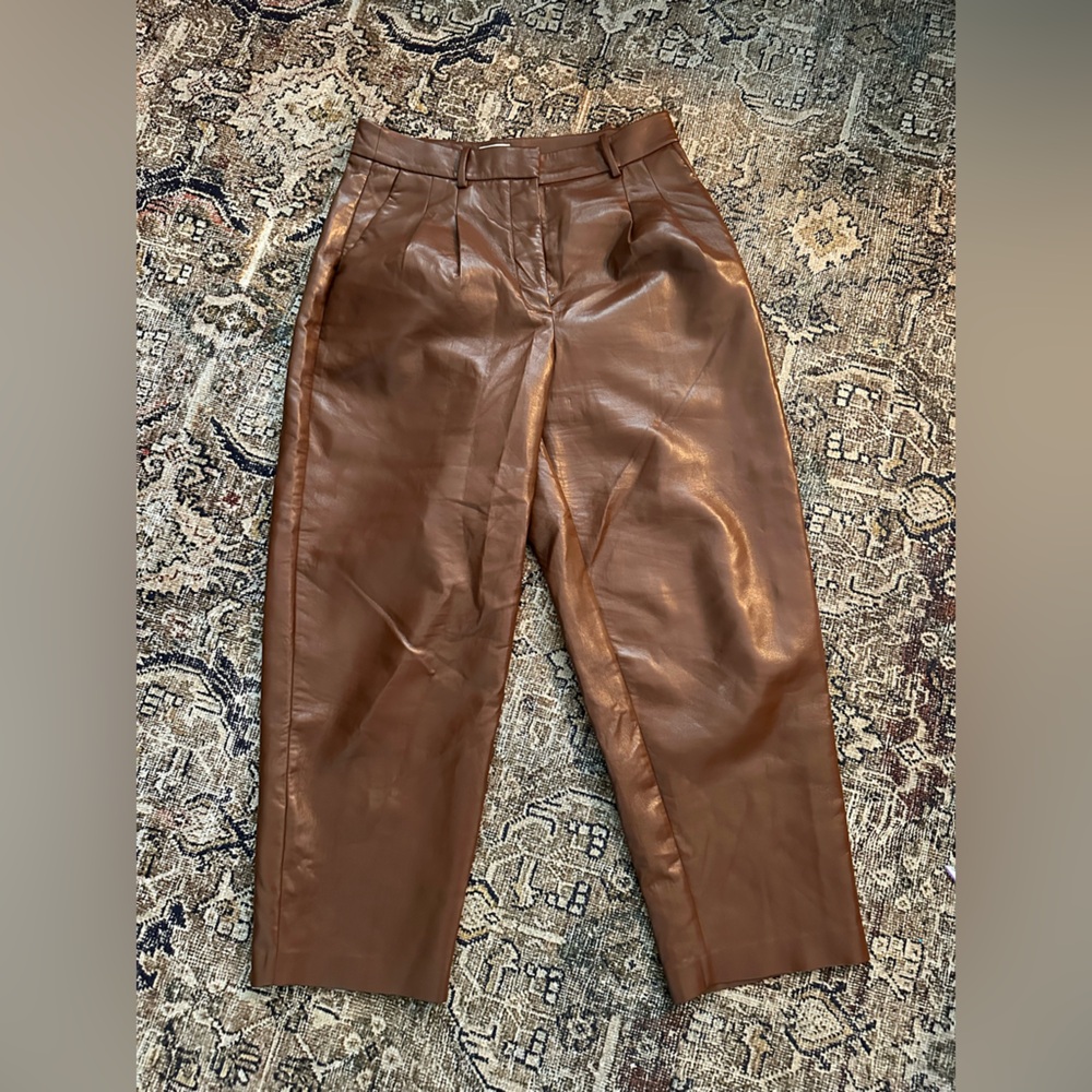 Wilfred Carrot Chestnut Leather Trousers